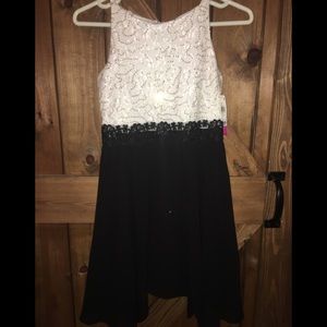 NWT Black & White formal mini dress